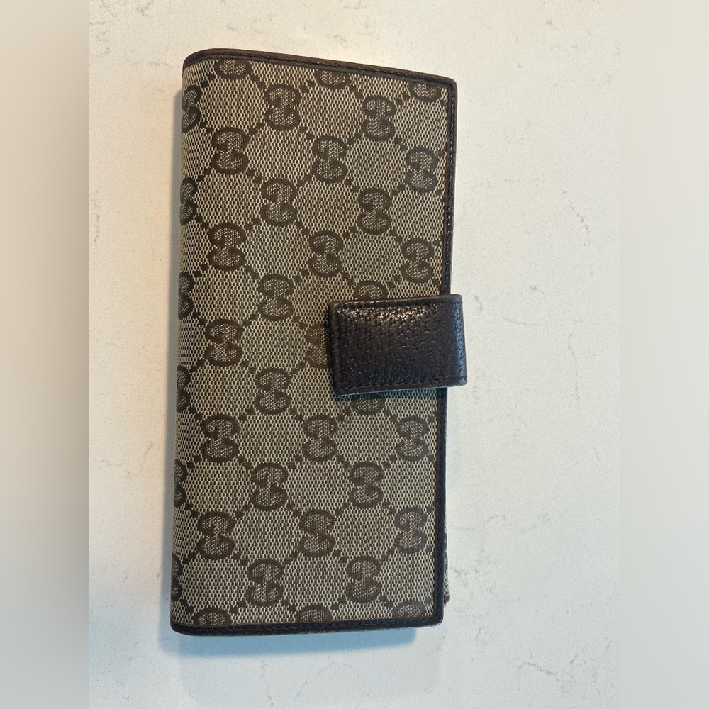 Authentic GUCCI wallet GG pattern beige canvas - Picture 2 of 15